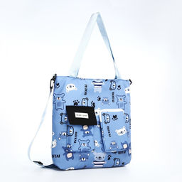 Шопер на молнии, цвет светло-синий - Simaland фото 2