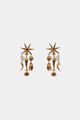 PENDIENTES ESTRELLA CHARMS MARINOS / Dorado - Zara фото 3