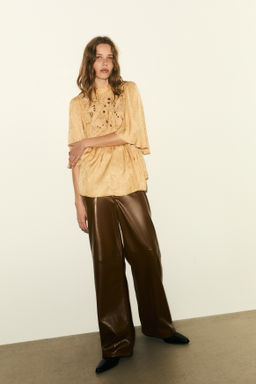 Blusa de jacquard con detalles bordados - H&m фото 4