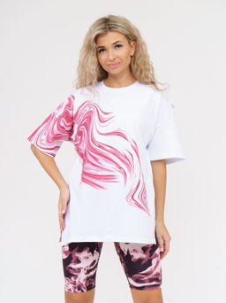 910 Костюм "белый/бордо"