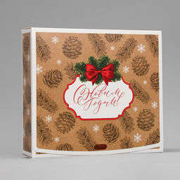 Цена за 4 шт. Коробка подарочная С Новым годом, крафт, 20 х 18 х 5 см, БЕЗ ЛЕНТЫ - Дарите счастье фото 2