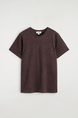 CAMISETA DE LINO CON CUELLO REDONDO - H&m фото 3