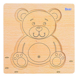 Пазл-вкладыш Мишка - Щепочка фото 2