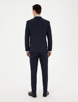 Lacivert Ex. Slim Fit Tak_m Elbise