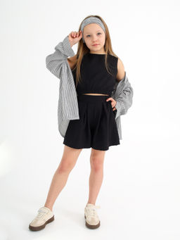 Рубашка в полоску Лен, черная - Inzibe фото 17