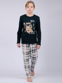 Пижама Малина ПД-155 для мальчиков футер с начёсом хлопок  фото 2