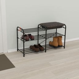 Полка для обуви "Альфа 33" с сиденьем и ящиком , арт. ПДОА33СЯ