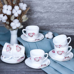 Чайный набор 12 предметов 250 мл квадратная / FXB220/FBD220-6A (6916) /уп 8/ серия Чайная роза - Галеонтрейд фото 7