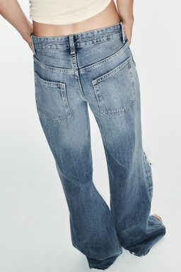 TRF HIGH-WAIST STRAIGHT JEANS WITH SHINY DETAILS - Zara фото 11