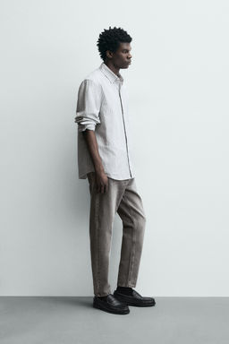 JEANS SLIM TAPERED FIT / Gris - Zara фото 4