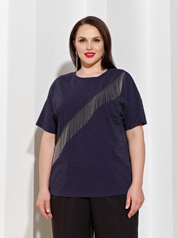 Джемпер 0087-26 тёмно-синий - Dora фото 4