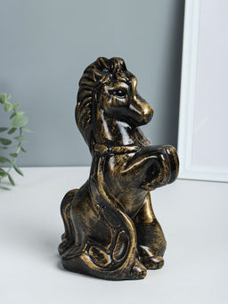 Копилка для денег Лошадка с попоной, гипс, 25 см, античный