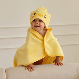 Полотенце-уголок LoveLife Утёнок, 60х85 см, 100% пэ, велсофт 450 г/м2