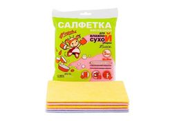 ЗОЛУШКА салфетка-вискоза Блеск 30*30см (5шт)