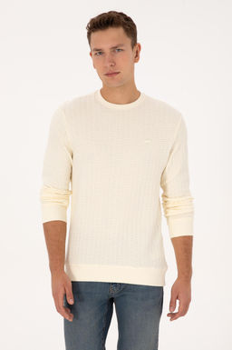 Erkek Krem Sweatshirt