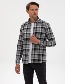 Siyah Regular Fit Uzun Kollu G_mlek