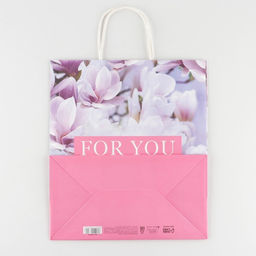 Цена за 2 шт. Пакет подарочный крафтовый, упаковка, For you, 28?32?15 см