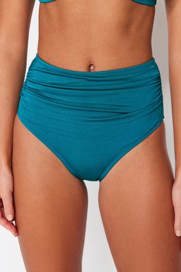 Kahverengi Drapeli Super Yuksek Bel Hipster Bikini Alt? TBESS21BA0178 - Trendyolmilla фото 14