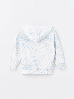 Kap??onlu Batik Desenli Uzun Kollu K?z ?ocuk Sweatshirt