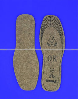 Цена за 5 шт. Войлочные стельки БЕЗРАЗМЕРНЫЕ толстые 7 мм