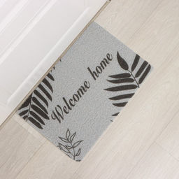 Коврик придверный Доляна Welcome home, 38×58 см, серый