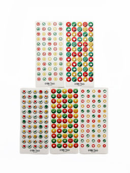 Цена за 3 шт. Наклейки детские оценки «Пять с плюсом», 7×16 см, 10 листов