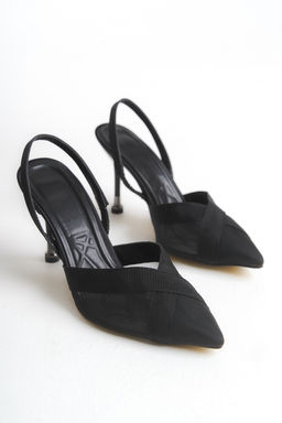 Trendyol Shoes Siyah File Detayl? Sivri Burun Ince Topuklu Ayakkab? TAKSS25TO00050 - Trendyolmilla фото 5