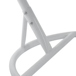 Кресло - кокон подвесное «Капля», 72×98×186 см, с искусственным ротангом, белое, с зелёной подушкой