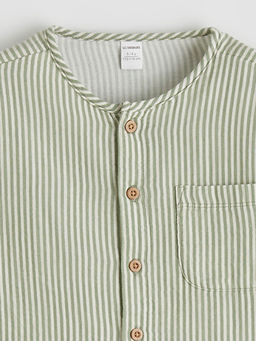 Hakim Yaka ?izgili Erkek ?ocuk G?mlek ve Pantolon