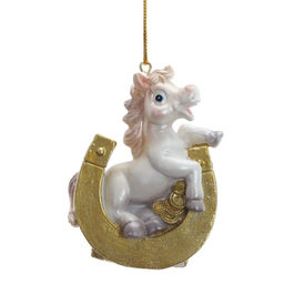 Фигурка декоративная подвесная "Лошадка", L5,5 W2,5 H7 см, 6в.