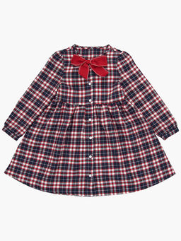 Платье на пуговицах в клетку UD 6822 син/красн клетка - Mini maxi фото 5