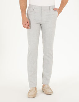 Gri Keten Kar___ml_ Jogger Kuma_ Pantolon - Pierre cardin фото 2