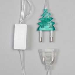 Гирлянда Бахрома 1.8?0.5 м с насадками Ёжики, IP20, прозрачная нить, 48 LED, свечение мульти (RG/RB), мигание, 220 В - Luazon lighting фото 9