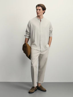 Рубашка regular fit со льном / Zarina