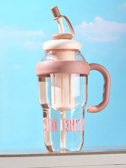 Бутылка с трубочкой "Ice cream" коричневая, 1400 мл