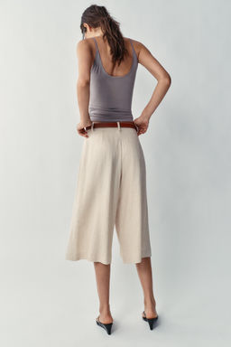 BERMUDA LARGA CINTUR?N / Beige claro - Zara фото 6
