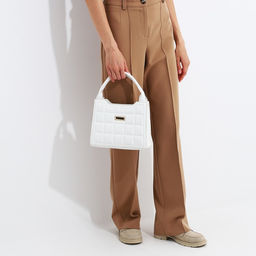 Сумка женская тоут на молнии, 25×10.5×19.5 см, белый