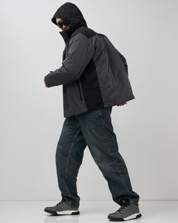 Горнолыжная куртка мужская зимняя темно-серого цвета 7611TC - Mtforce фото 13