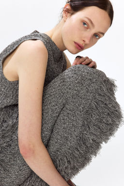 Falda en punto de canal? con flecos - H&m фото 4