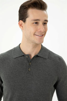 U. S. Polo Assn Мужской свитер антрацитового меланжа - U.s. polo assn фото 2