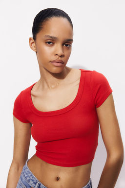 Camiseta cropped de canale - H&m фото 2