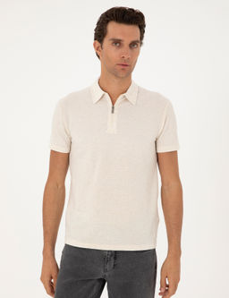 Футболка узкого кроя цвета экрю - Cacharel фото 3