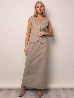 53% лен, 47% хлопок юбка - Волтри фото 5