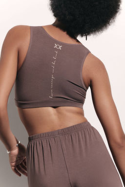 CONTE Бюстье из бамбука с тату-рисунками TATTOO STYLE LBE 1581 dark cappuccino - Conte elegant фото 4