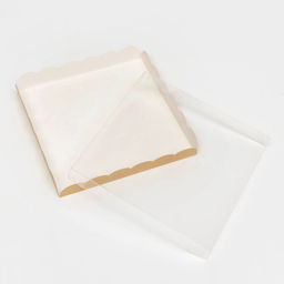 Цена за 5 шт. Коробка для печенья, крафт, 21×21×3 см