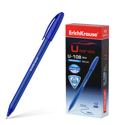 Цена за 12 шт. Ручка шариковая ErichKrause U-108 Stick Original 1.0, Ultra Glide Technology, цвет чернил синий (в коробке по 12 шт.)