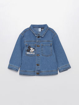 Mickey Mouse Bask?l? Erkek Bebek Jean Ceket
