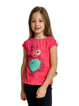 Футболка для девочки UD 3539 коралловый