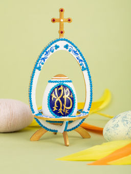 Заготовка для декорирования Mr. Carving КЛ-23 Подставка под яйцо фанера 6.6 х 6.6 х 14 см с Крестом фото 3