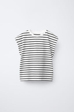 STRIPED T-SHIRT WITH TAB